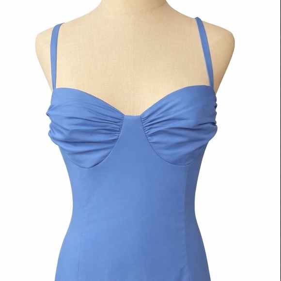 Reformation Women's Sleeveless Stormi Sweetheart Neckline Midi Dress Size 8 NWT - Picture 3 of 13